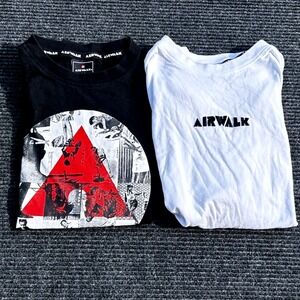 2 Airwalk Graphic T-Shirts Y2K 00's Mens Medium Short Sleeve‎